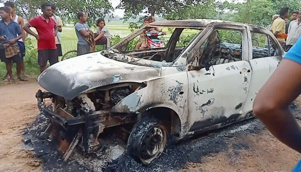  Miscreants loot man, set his new car on fire on Bhubaneswar outskirts