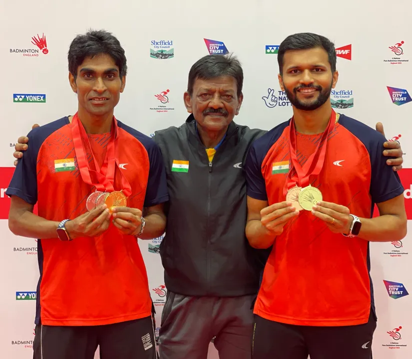  Pramod, Sukant win gold in men’s doubles at Four Nations Para-Badminton International