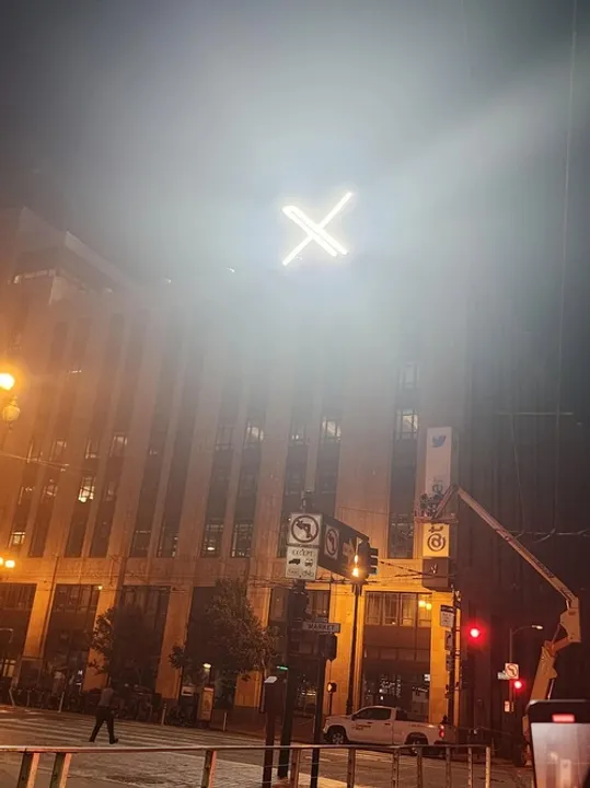  X sign taken down from headquarters following complaints