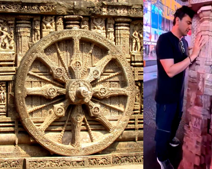  Chef Vikas Khanna unveils replica of Konark Sun Temple wheel in NYC
