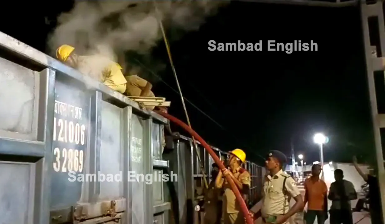  Coal-laden train catches fire at Soro station in Odisha’s Balasore (Watch video)