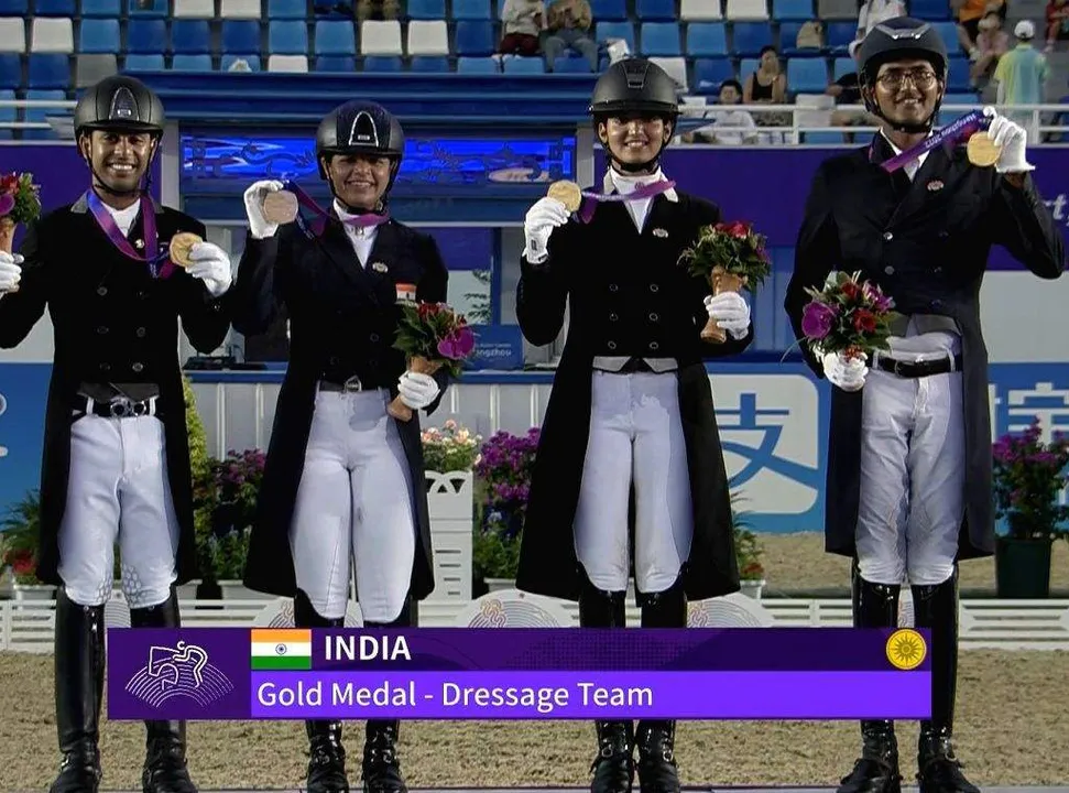  Asian Games: India make history, claim first gold medal in Team Dressage