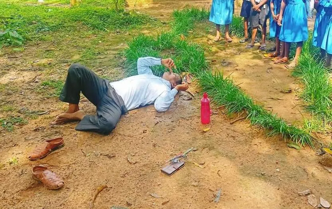  Headmaster found lying in drunken state at Odisha school; video goes viral