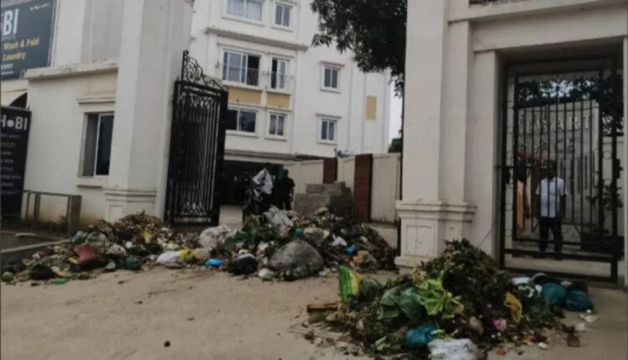  Civic authorities ‘dump’ garbage in front of apartment block in Odisha capital; know why