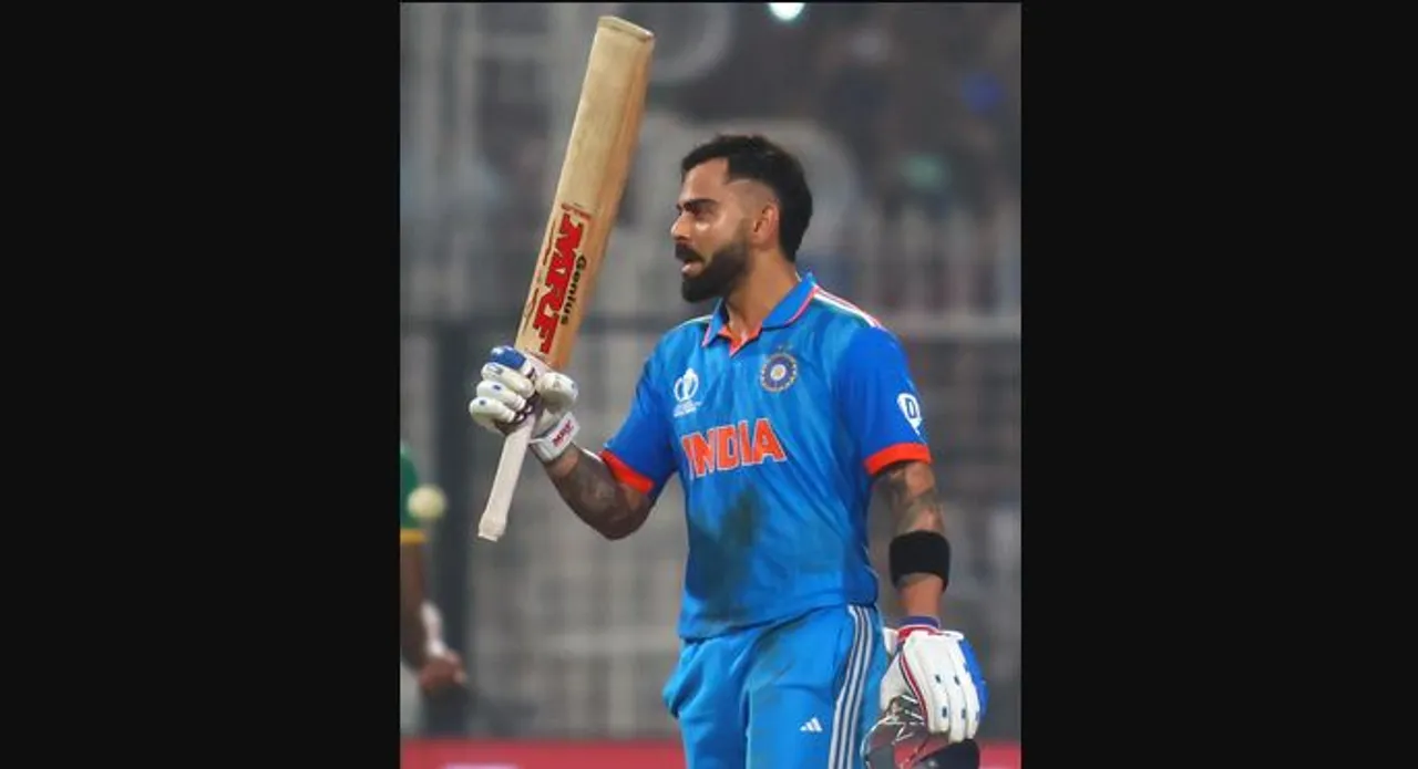  Men’s ODI WC: Virat Kohli equals Sachin Tendulkar’s record for most ODI centuries with 101* against South Africa