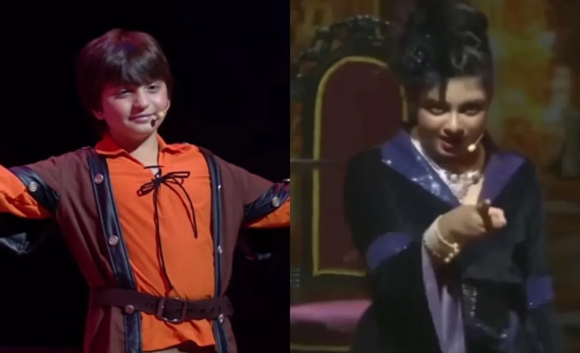  AbRam strikes SRK’s iconic pose, Aradhya wins hearts with performance at school