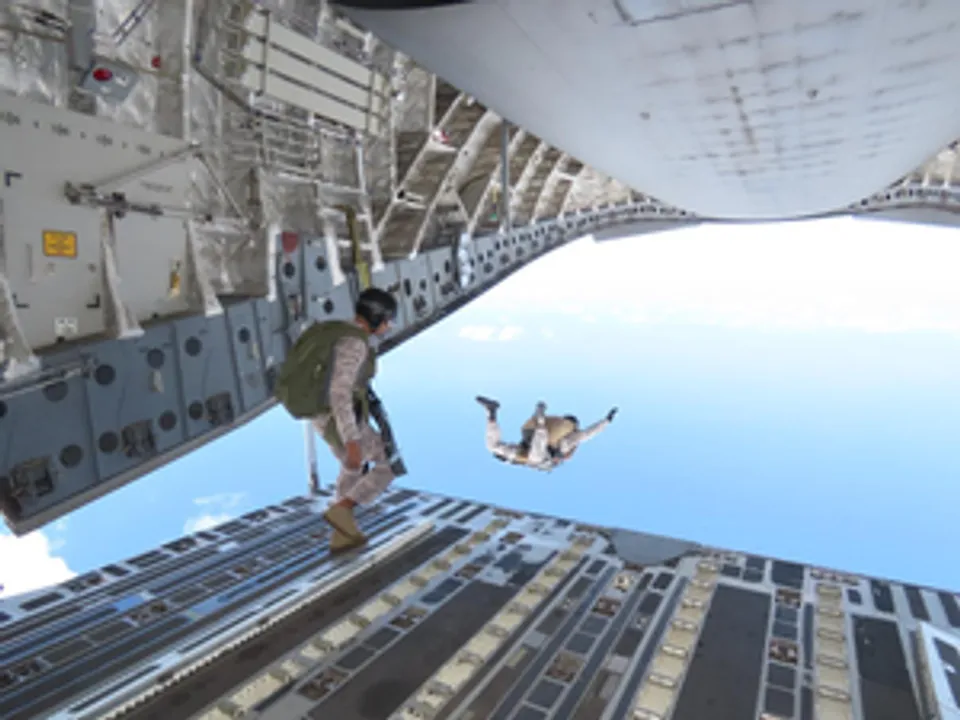  Indian Navy conducts airborne insertion ops over Arabian Sea