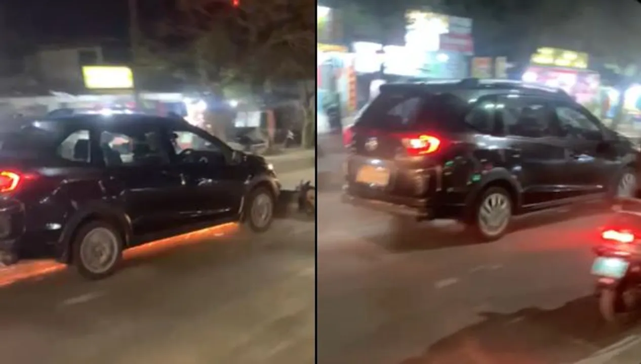  Bhubaneswar: Car drags scooter for one km on Patia-Nandankanan road [Watch Video]
