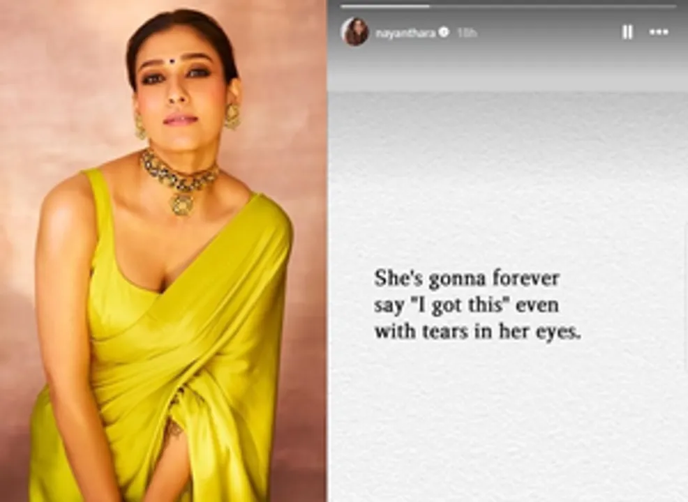  Nayanthara's cryptic message on Instagram stirs speculation about Vignesh