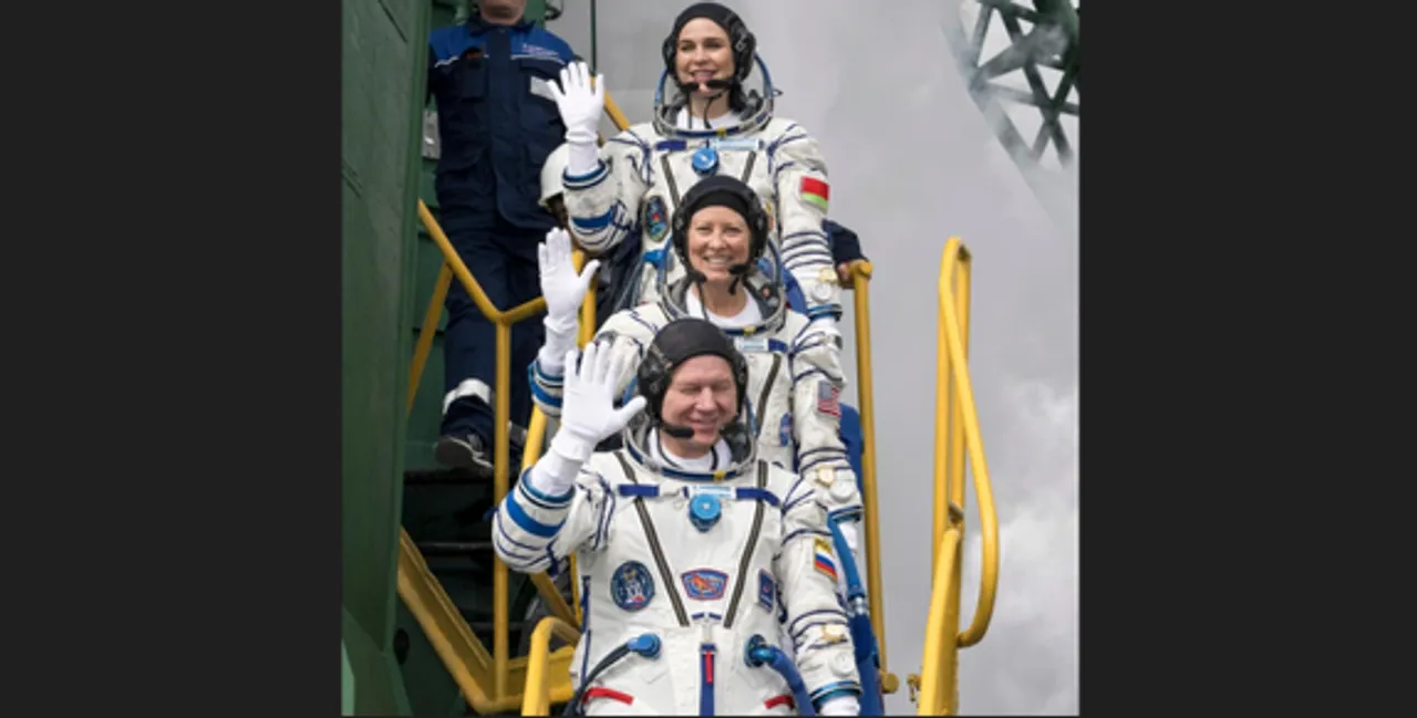  Russian Soyuz lifts off to space with 3 astronauts