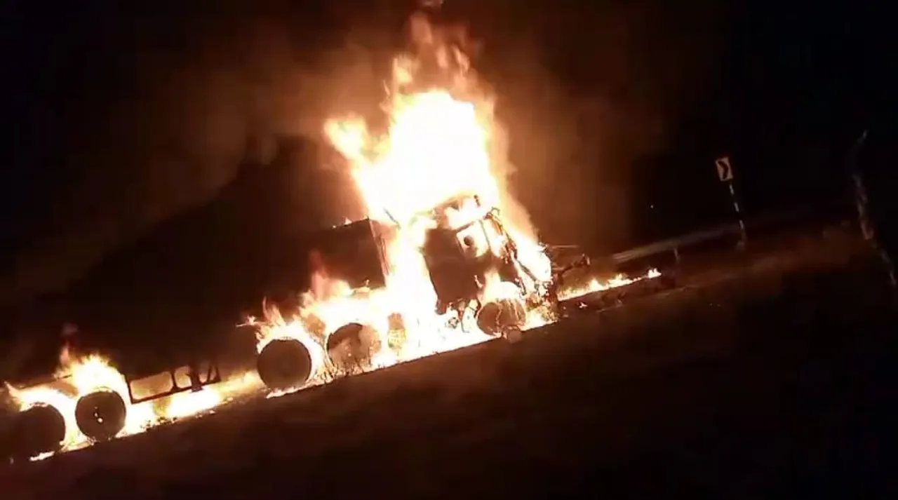  Driver burnt alive as trucks collide in Odisha's Nuapada
