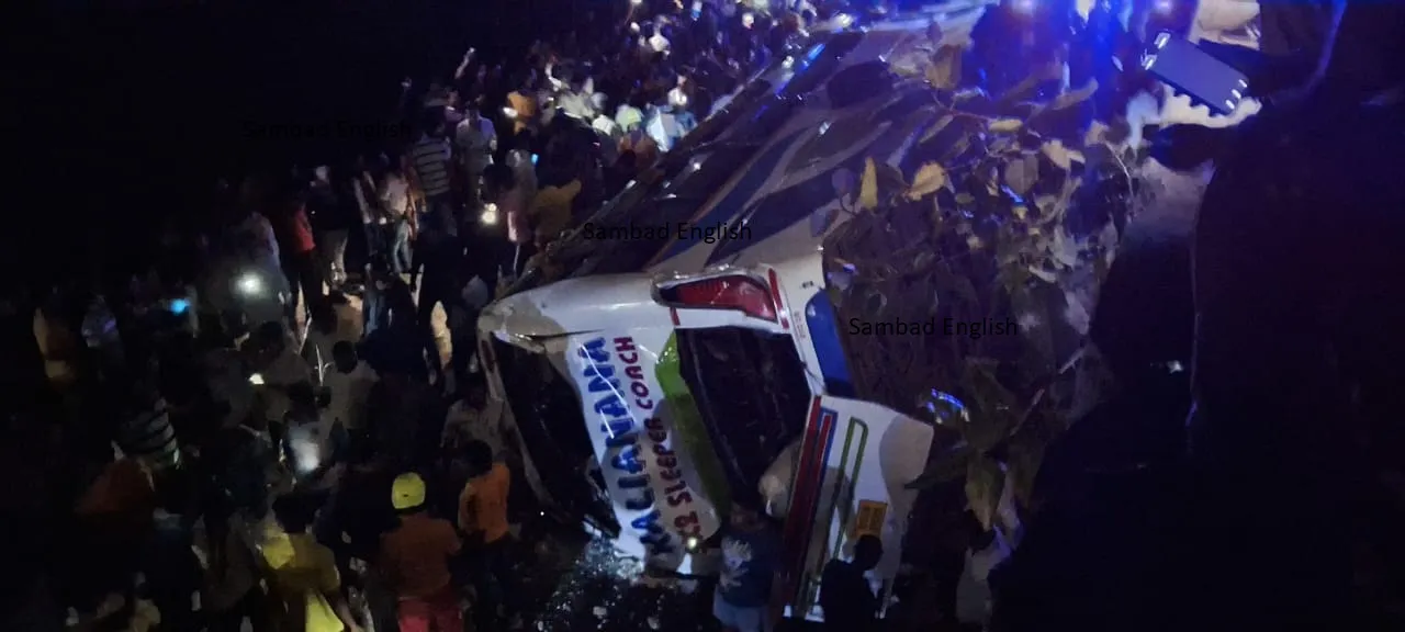  Kolkata-bound bus falls off flyover in Odisha’s Jajpur; 5 dead, over 30 injured