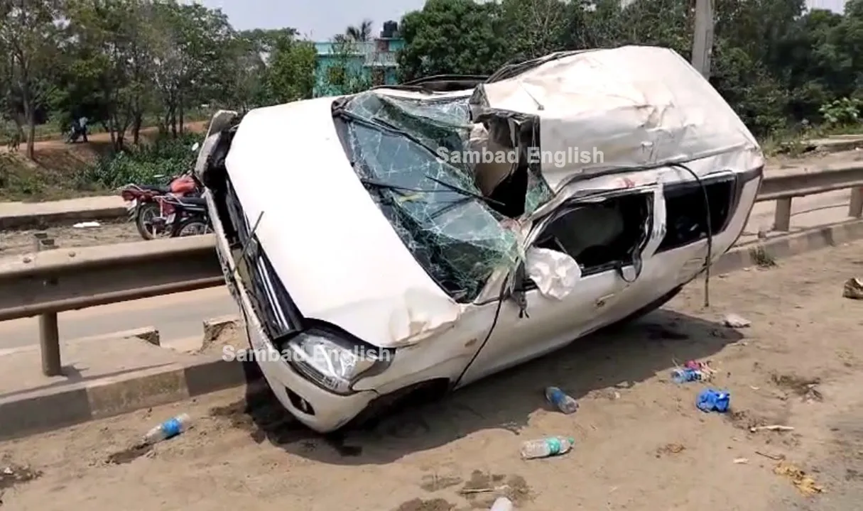  5-yr-old girl & her father dead, 3 others critically injured in road mishap in Odisha’s Bhadrak