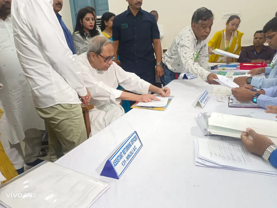  Odisha CM Naveen Patnaik files nomination from Hinjili
