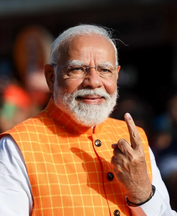  LS polls: PM Modi casts vote in Ahmedabad