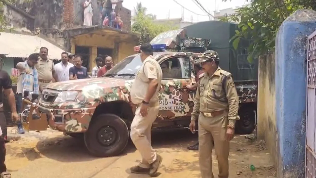  Leopard which strayed into Odisha's Baripada town captured