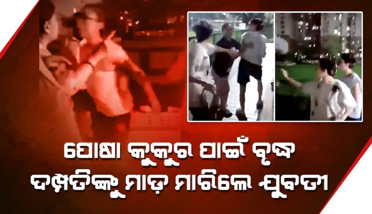  ପୋଷା କୁକୁର ପାଇଁ ବୃଦ୍ଧ ଦମ୍ପତିଙ୍କୁ ମାଡ଼ ମାରିଲେ ଯୁବତୀ