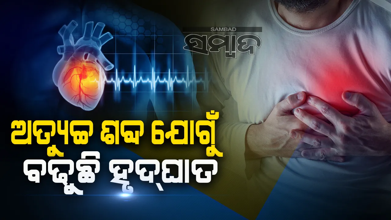  ଚଳନ୍ତିକା: ଅତ୍ୟୁଚ୍ଚ  ଶବ୍ଦ ଯୋଗୁଁ  ବଢୁଛି  ହୃଦ୍‌ଘାତ