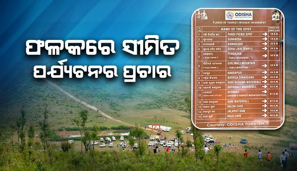  କୋରାପୁଟରେ କାର୍ଯ୍ୟକାରୀ ହୋଇପାରିଲାନି ଟୁରିଜମ୍ କରିଡ଼ର