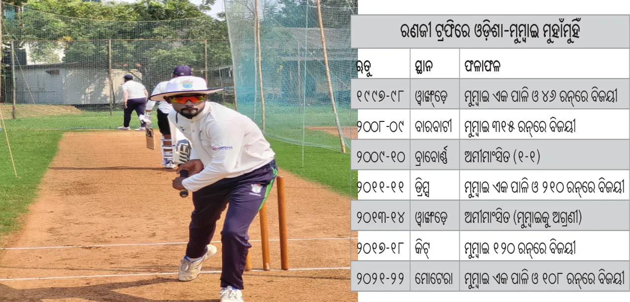  ରଣଜୀ ଟ୍ରଫି: ମୁମ୍ବାଇଠୁ ଜିତିନି ଓଡ଼ିଶା