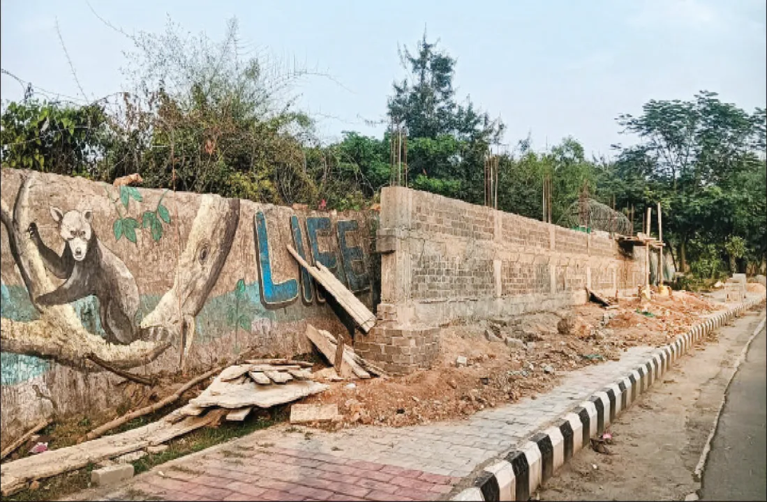  ବାଜିରେ ଲାଗିଛି ଜୀବଜନ୍ତୁଙ୍କ ଜୀବନ: ପାଚେରି ମରାମତିରେ ତାଳିପକା କାମ
