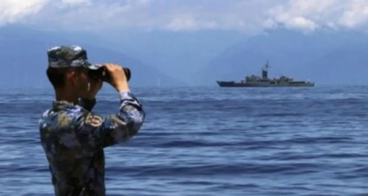  2 warplanes and 7 warships  at Taiwan border 