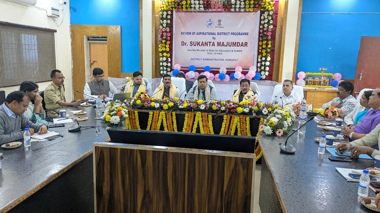  Review meeting of union minster. Photograph: (Sambad ) 
