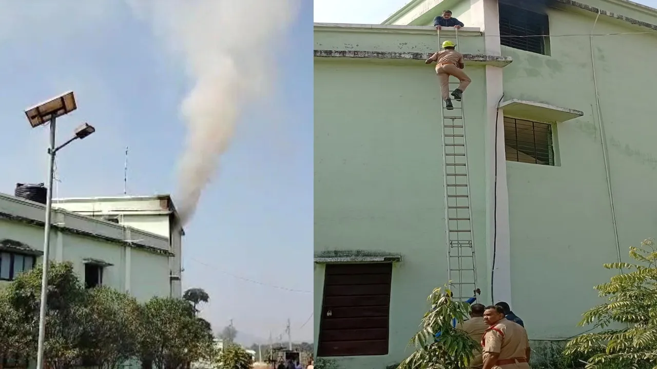  Odisha Model School Fire Photograph: (sambad.in) 