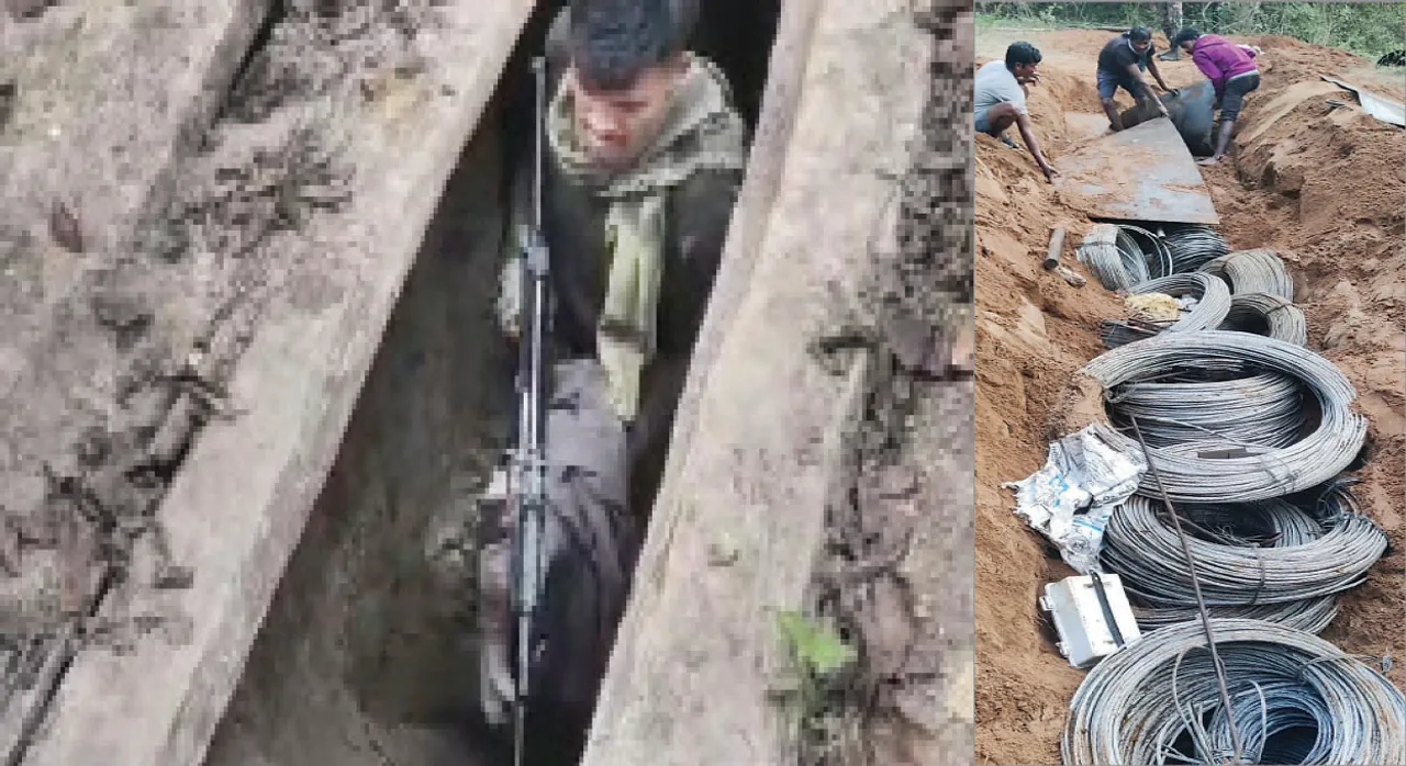  ସୀମାନ୍ତରେ ନକ୍ସଲଙ୍କ ସୁଡ଼ଙ୍ଗ ଠାବ: ତିଆରି ହେଉଥିଲା ବନ୍ଧୁକ ଓ ବୋମା