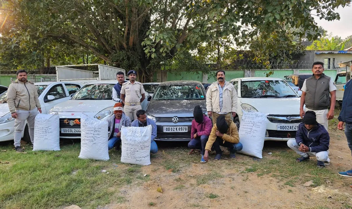  Contraband seized  Photograph: (Sambad ) 
