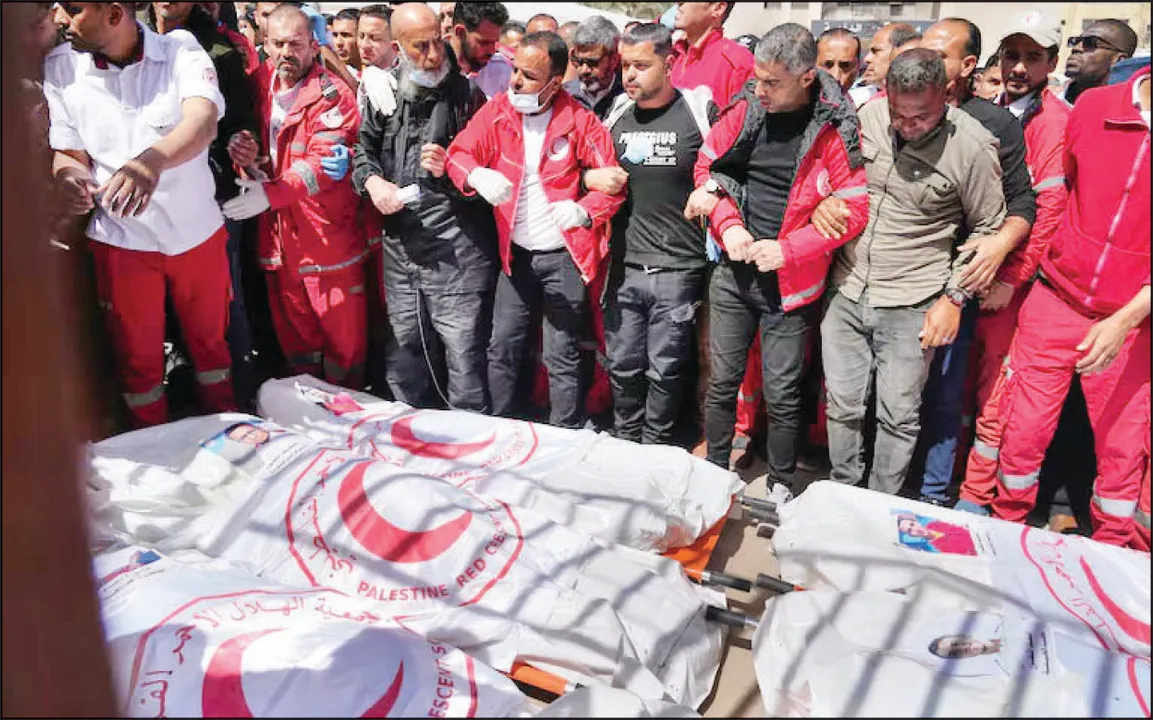  ଗାଜାରେ ଗଣକବରରୁ ୧୫ ‌ସ୍ବେଚ୍ଛାସେବୀଙ୍କ ମୃତଦେହ ଉଦ୍ଧାର