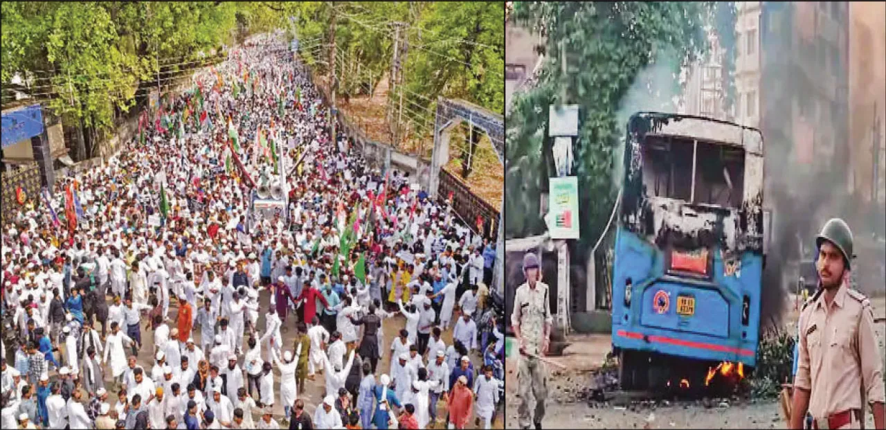  ୱକଫ୍‌ ପାଇଁ ପଶ୍ଚିମବଙ୍ଗ ଅଶାନ୍ତ: ହିଂସାରେ ୩ ଜଣଙ୍କ ମୃତ୍ୟୁ, ଇଣ୍ଟରନେଟ୍‌ ବନ୍ଦ, ଧାରା ୧୬୩ ଲାଗୁ