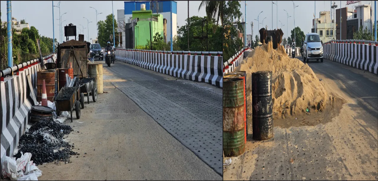  ବମିଖାଲ ସେତୁ: ମାଷ୍ଟିକ୍‌ ପିଚୁ କାମ ଆଳରେ ରାସ୍ତା ଅବରୋଧ