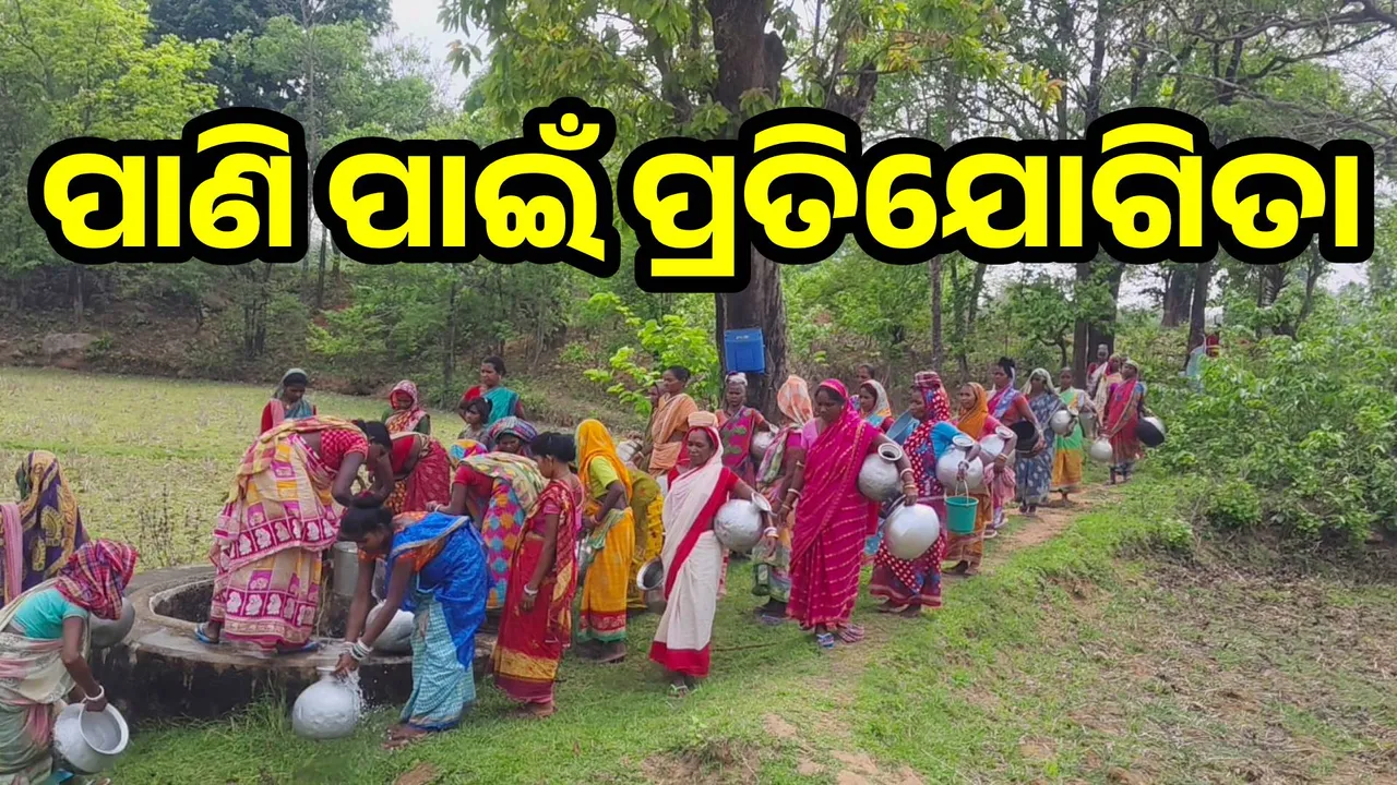  Rengalbeda Village: Competition among women for drinking water in the morning Photograph: (sambad.in) 