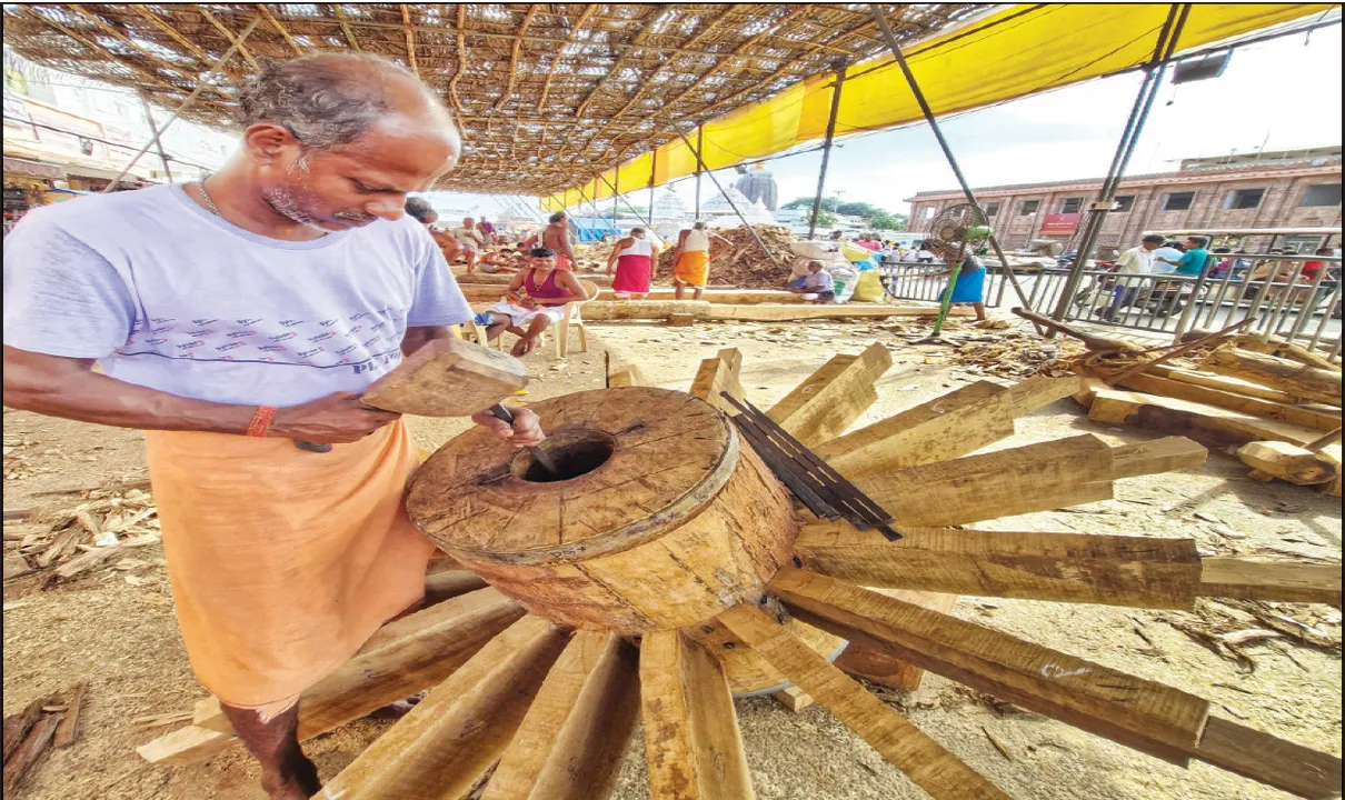  ରଥ ଚକ କାର୍ଯ୍ୟ ଶେଷ ପର୍ଯ୍ୟାୟରେ
