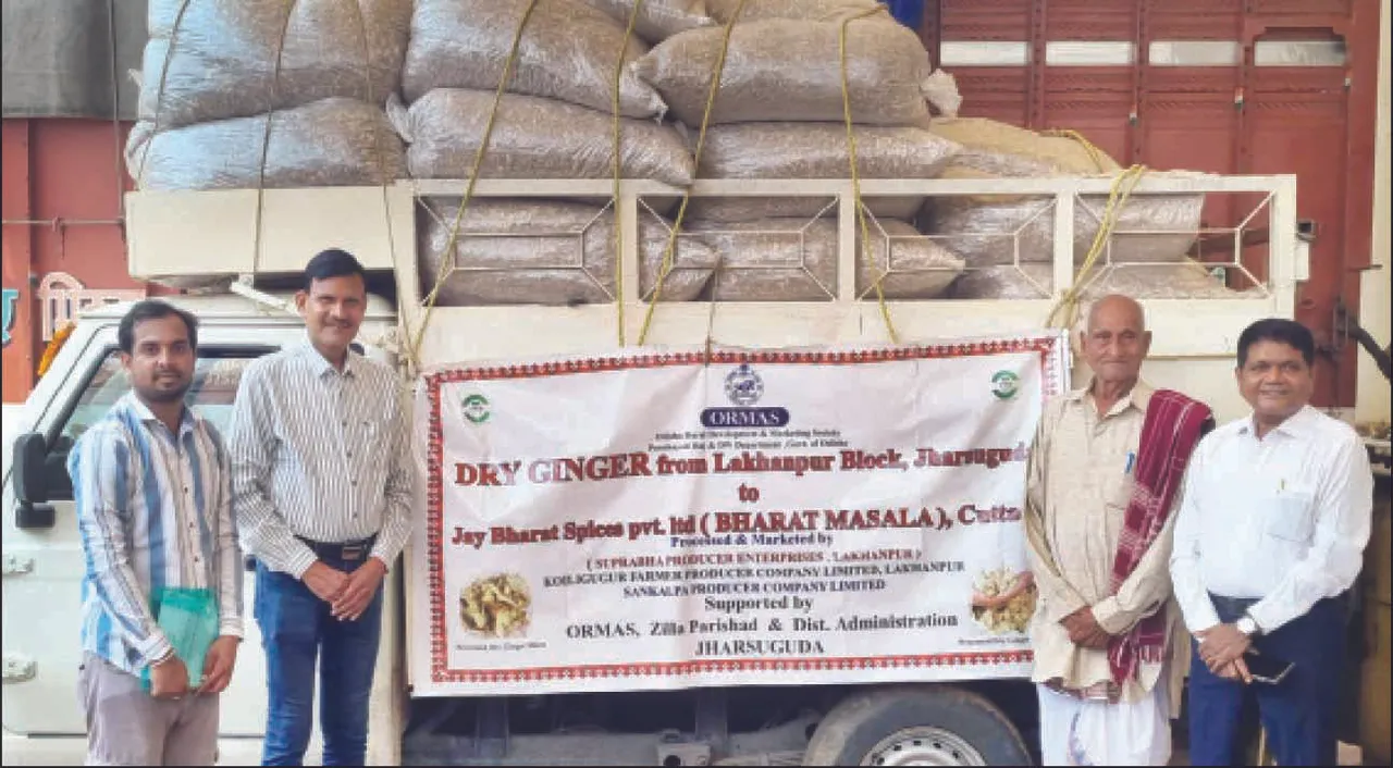  ଝାରସୁଗୁଡ଼ା ଚାଷୀଙ୍କଠୁ ଭାରତ ମସଲା କିଣିଲା ଦୁଇ ମେଟ୍ରିକ୍ ଟନ୍ ଅଦା