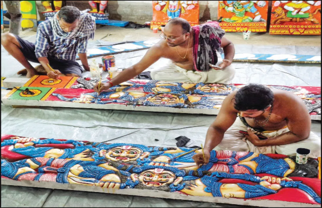  ଶେଷ ପର୍ଯ୍ୟାୟରେ ରଥ ନିର୍ମାଣ: ବେଦି ନିର୍ମାଣ ଆରମ୍ଭ