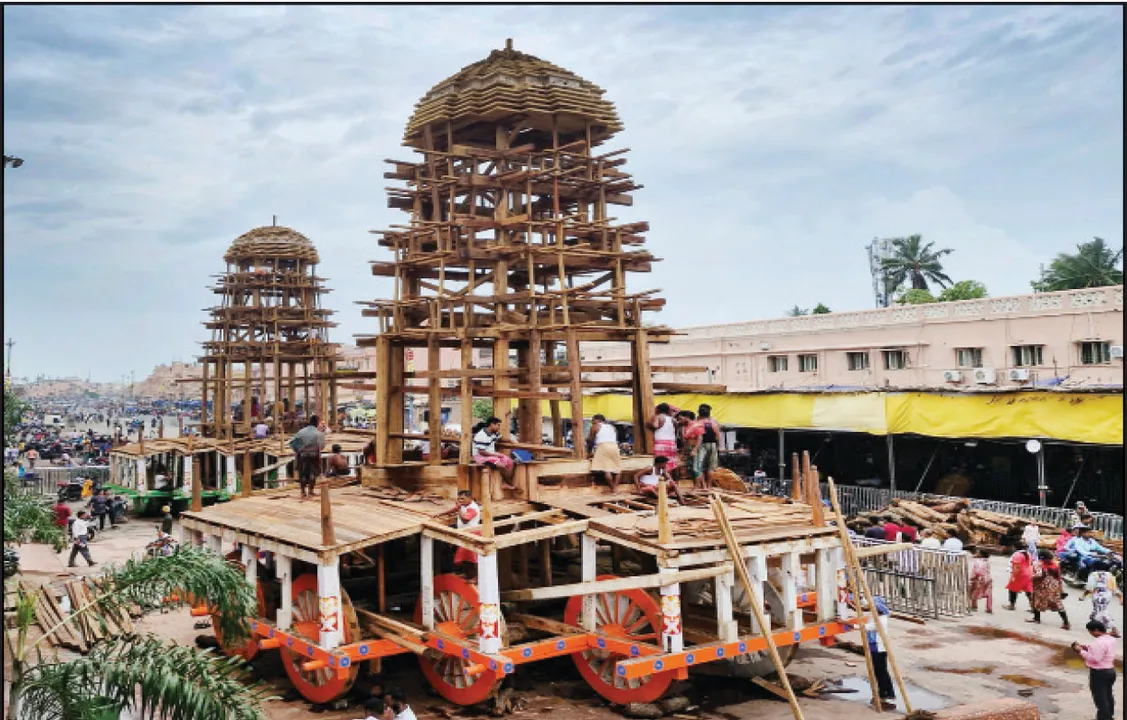  ତିନିରଥର ବେଦି ନିର୍ମାଣ ଶେଷ