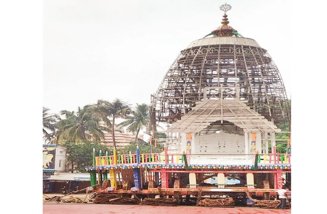  ଘୋଷଯାତ୍ରା ପାଇଁ ପ୍ରସ୍ତୁତ ବଳଦେବ ଜିଉଙ୍କ ନନ୍ଦିଘୋଷ