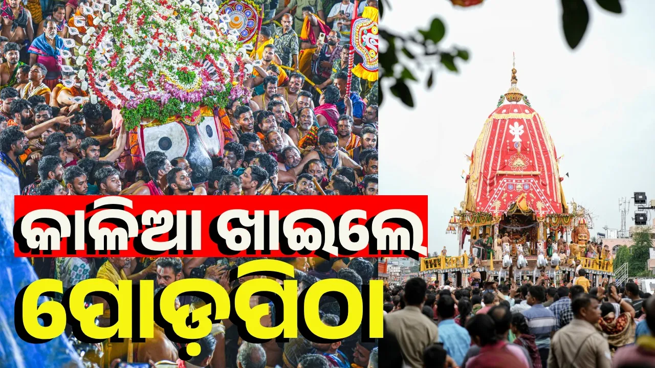  ବାହୁଡ଼ା ଯାତ୍ରା: ପୋଡ଼ପିଠା ଖାଇ ଶ୍ରୀମନ୍ଦିର ଅଭିମୁଖେ ବାହାରିଲେ ମହାପ୍ରଭୁ