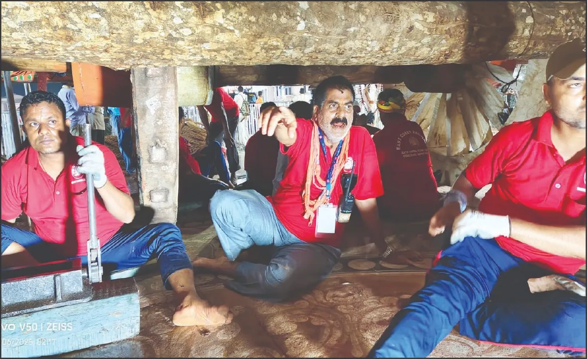 ଜ୍ୟାକ୍‌ରେ ରଥ ଘୁଞ୍ଚାଇବା ରେକର୍ଡ: ନେତ୍ରୋତ୍ସବରୁ ବାହୁଡ଼ା, ୮୦ ଫୁଟ ଘୁଞ୍ଚିଲା