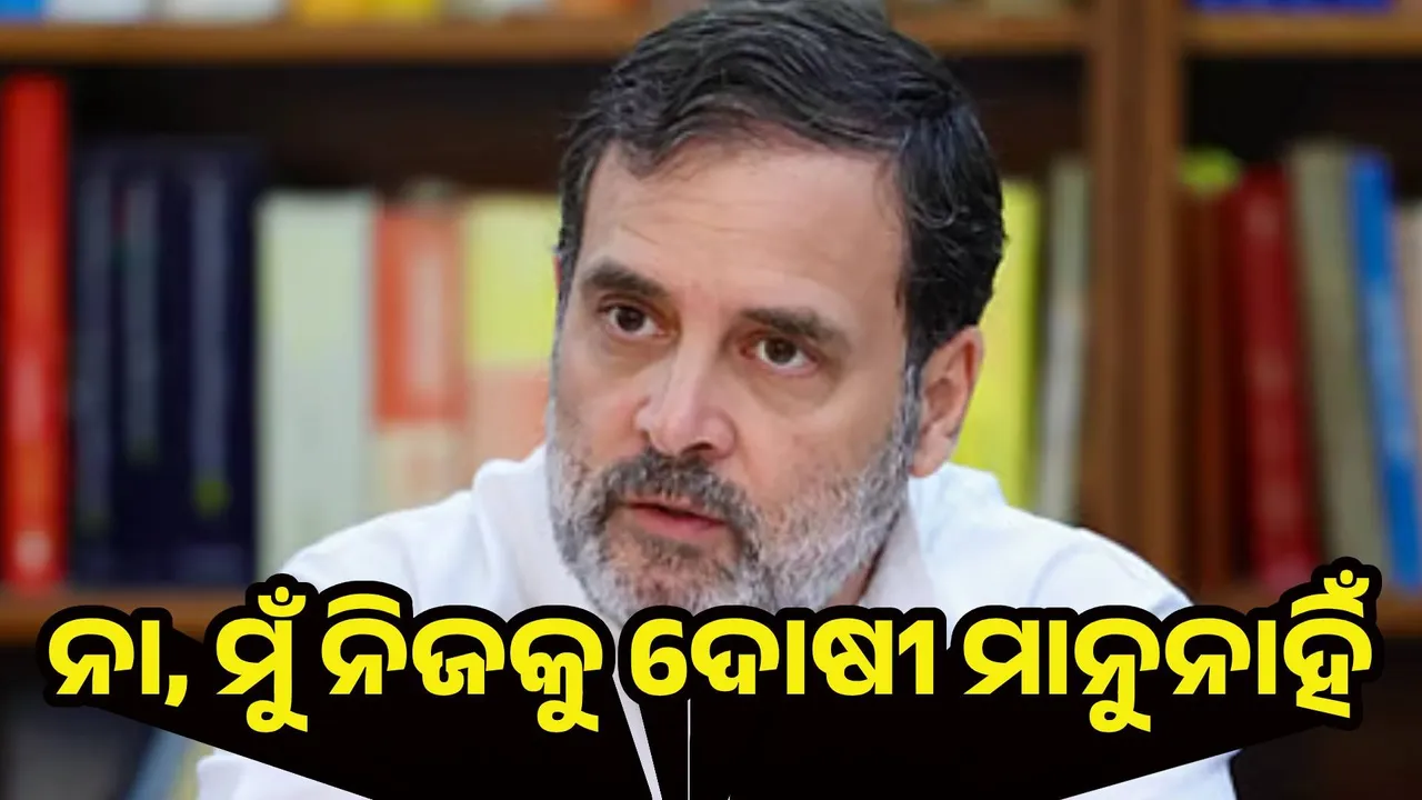  ନା, ମୁଁ ନିଜକୁ ଦୋଷୀ ମାନୁନାହିଁ  : ସାବରକର ମାନହାନି ମାମଲାରେ କହିଲେ ରାହୁଲ ଗାନ୍ଧି