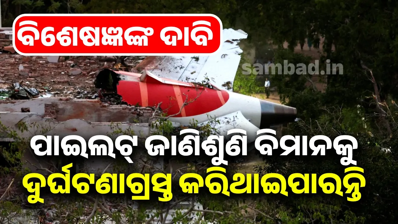  ବିଶେଷଜ୍ଞଙ୍କ ଦାବି: ପାଇଲଟ୍ ଜାଣିଶୁଣି ବିମାନକୁ ଦୁର୍ଘଟଣାଗ୍ରସ୍ତ କରିଥାଇପାରନ୍ତି