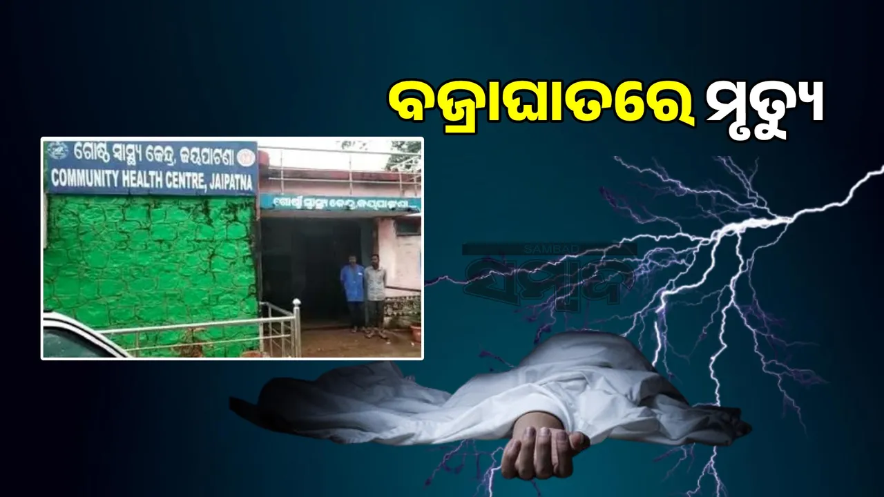  Death due to lightning strike while working in the farm Photograph: (sambad.in) 