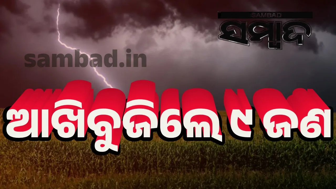  ରାଜ୍ୟର ବିଭିନ୍ନ ସ୍ଥାନରେ ଚାଷୀ ସମେତ ୯ଜଣଙ୍କ ଜୀବନ ନେଲା ବଜ୍ରପାତ