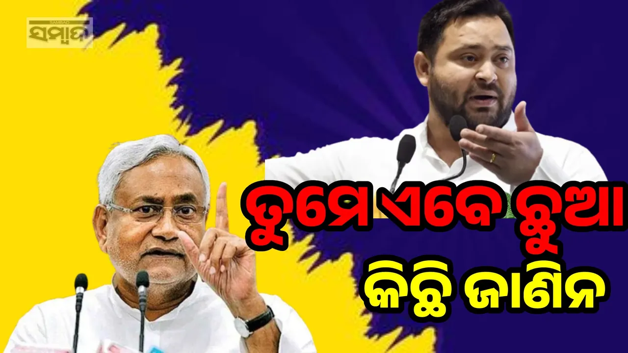  ଏବେ ତୁମେ ଛୋଟ ପିଲା, କିଛି ଜାଣିନ; ତେଜସ୍ବୀଙ୍କ ଉପରେ ବର୍ଷିଲେ ନୀତିଶ