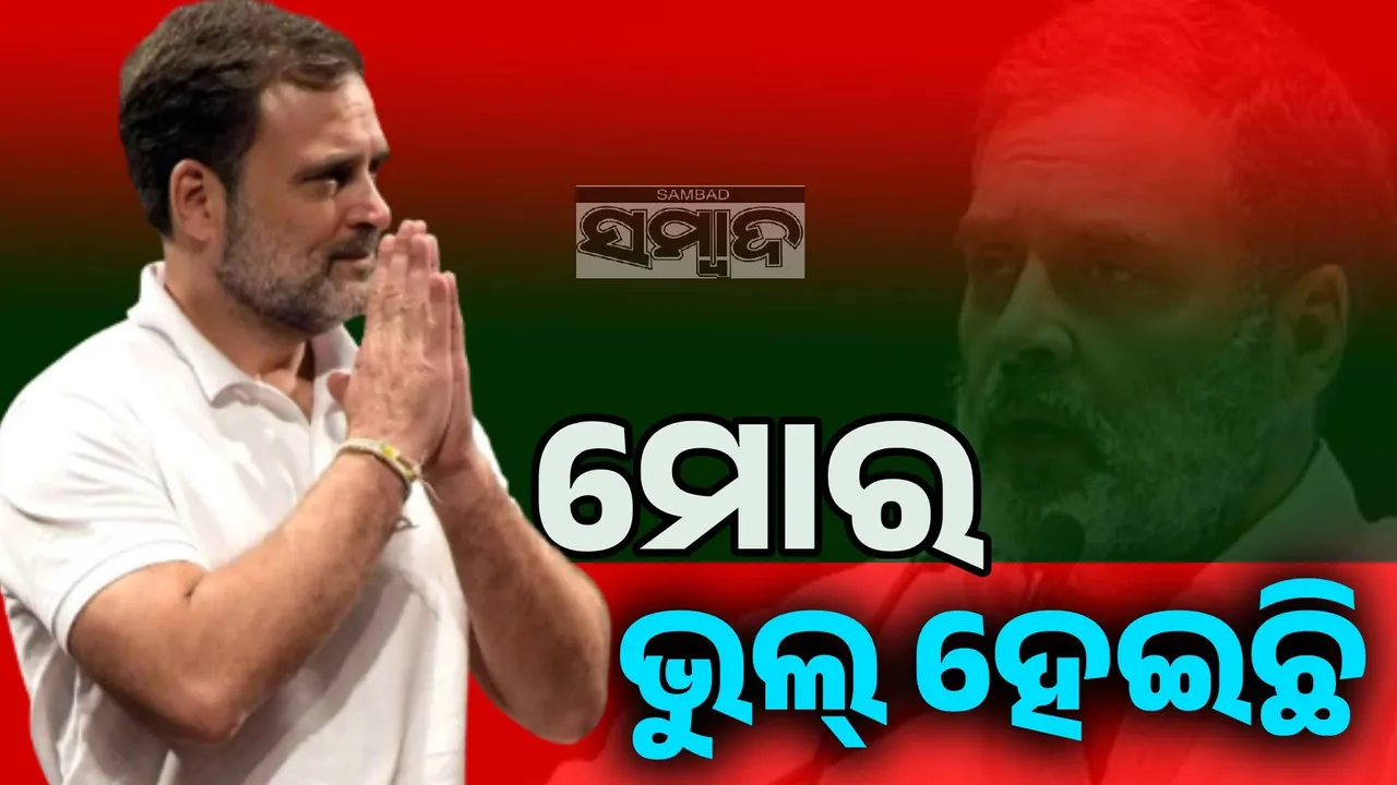  ନିଜ ବିଫଳତାକୁ ସ୍ବୀକାର କଲେ ରାହୁଲ୍‌: ବଡ଼ପଣ ଦେଖାଇ କହିଲେ, ଏଇଟା ମୋର ଭୁଲ୍‌