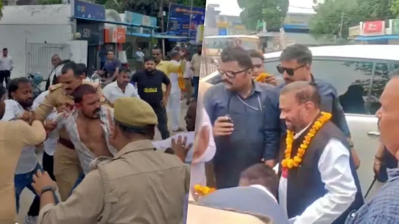  ସ୍ୱାମୀ ପ୍ରସାଦ ମୌର୍ଯ୍ୟଙ୍କୁ ମାଲ୍ୟାର୍ପଣ ପରେ ଶକ୍ତ ଚାପୁଡ଼ା ମାରିଲେ ଯୁବକ