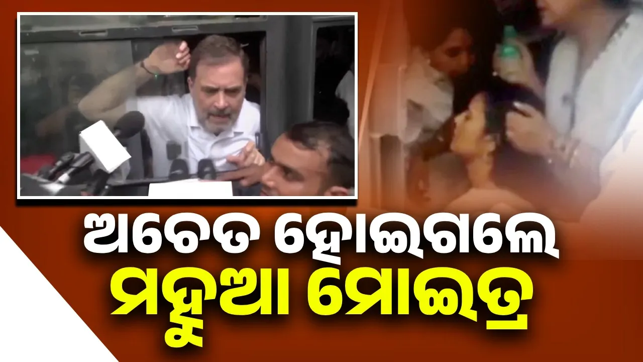  ଅଧାବାଟରେ ପ୍ରତିବାଦ ପଦଯାତ୍ରାକୁ ଅଟକାଇ ରାହୁଲ ଓ ପ୍ରିୟଙ୍କାଙ୍କୁ ଉଠାଇ ନେଲା ପୁଲିସ