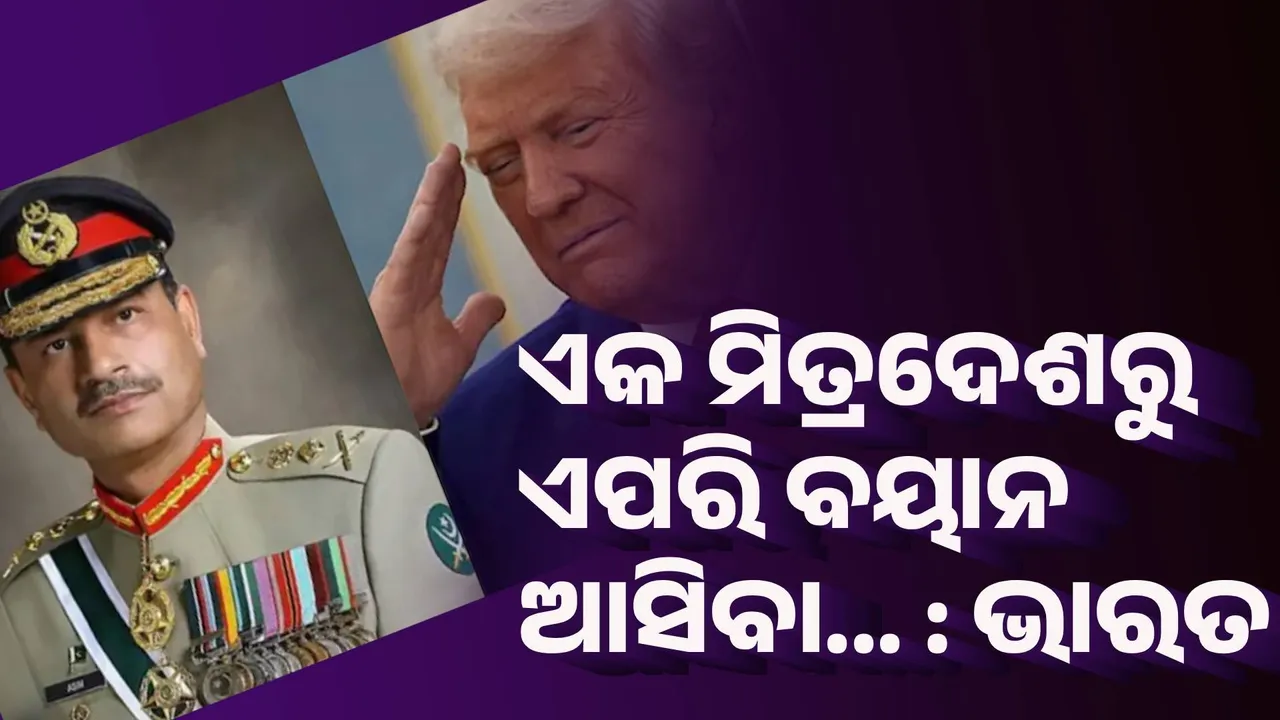  ଏକ ମିତ୍ର ଦେଶ ମାଟିରୁ ଏପରି ବୟାନ ଆସିବା ଦୁର୍ଭାଗ୍ୟଜନ : ମୁନୀରଙ୍କ ବୟାନକୁ ନେଇ ଆମେରିକାକୁ ଭାରତର ସମାଲୋଚନା